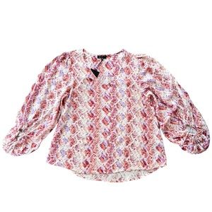 Dear John V-Neck Snakeskin Print Top